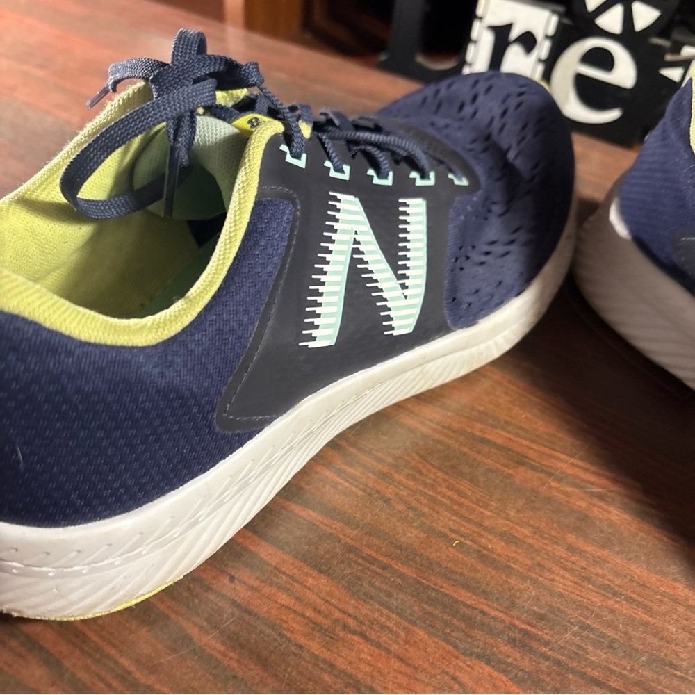 New Balance Men's Athletic Shoes in Navy and Lime - Picture 10 of 11